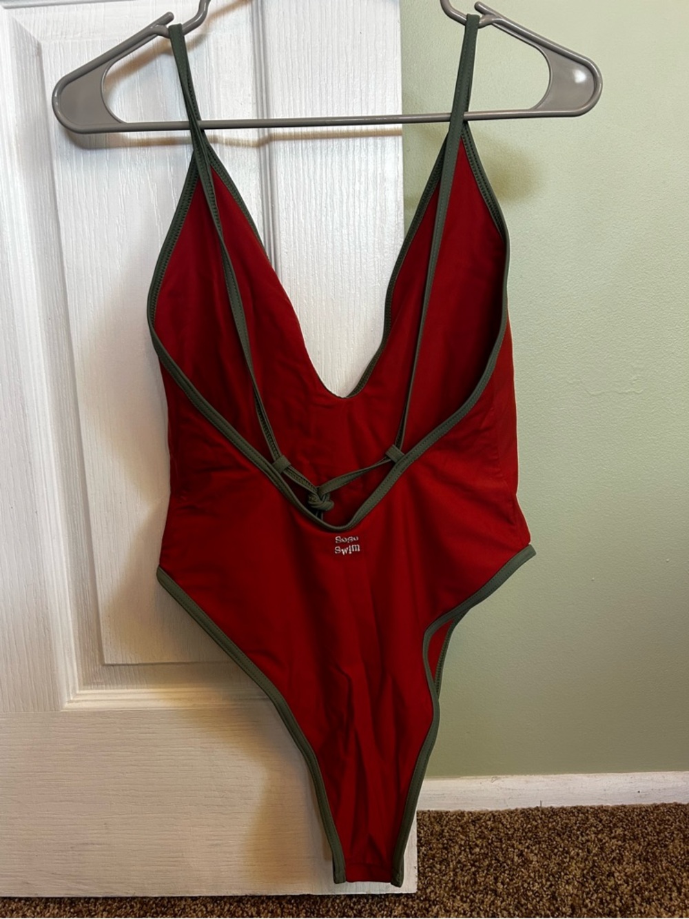 Soso Swim Original Cut Swimsuit in Tangerine, size M - Picture 5 of 6